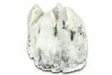 Sharp Calcite Crystals on Quartz Crystal Cluster - Mexico #373560-1